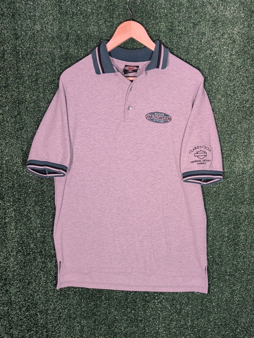 Harley-Davidson, Clare's, Fenwick, Ontario, Short Sleeve Polo, Size XL